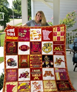 Keep Calm And Go Golden Gophers Ncaa Minnesota Golden Gophers Collected Quilt Blanket