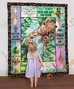 Keep Calm And Love Giraffes Quilt Blanket Bedding Set