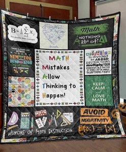 Keep Calm And Love Math Quilt Blanket Bedding Set