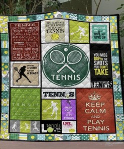 Keep Calm And Play Tennis Quilt Blanket Bedding Set Vh06