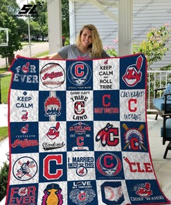 Keep Calm And Roll Tribe Mlb Cleveland Indians Collected Quilt Blanket Bedding Set