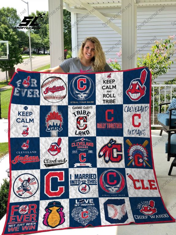 Keep Calm And Roll Tribe Mlb Cleveland Indians Collected Quilt Blanket Bedding Set