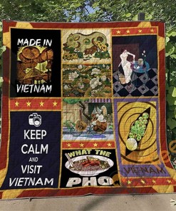 Keep Calm And Visit Vietnam Quilt Blanket Bedding Set