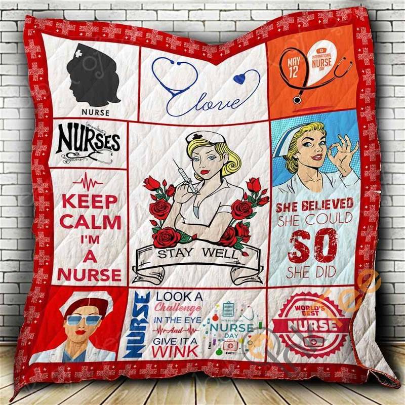 Keep Calm I’M A Nurse Quilt Blanket Bedding Set