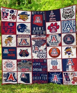 Keep Calm Ncaa Arizona Wildcats Combined Combine Quilt Blanket Bedding Set
