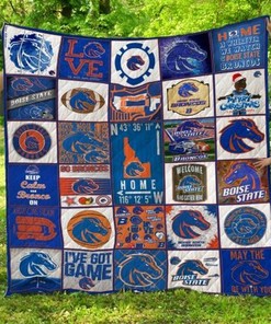 Keep Calm Ncaa Boise State Broncos Collection Loved Quilt Blanket Bedding Set