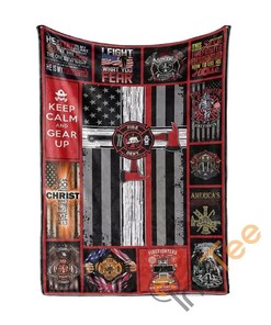 Keep Camp And Gear Up Sherpa Fleece Blanket Gifts for Family, for Couple