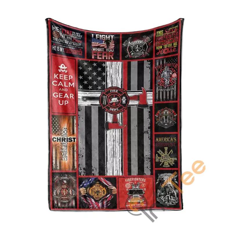 Keep Camp And Gear Up Sherpa Fleece Blanket Gifts for Family, for Couple