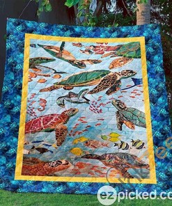 Keep Swimming Quilt Blanket Bedding Set With Pilliwcases Option