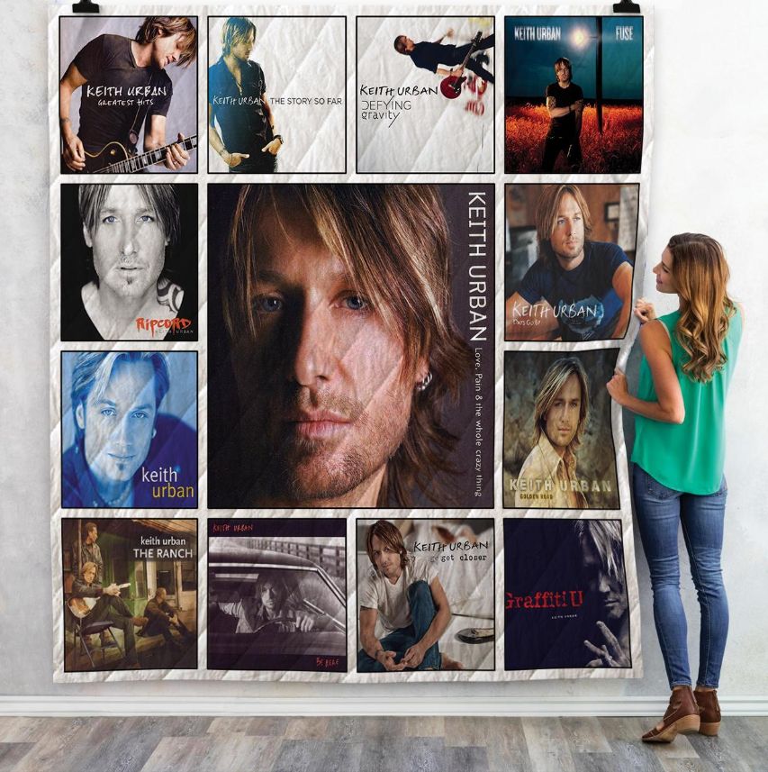 Keith Urban Albums Quilt Blanket Bedding Set for Home Décor