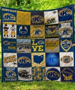 Kent State Golden Flashes Ncaa Collection Collected Quilt Blanket Bedding Set