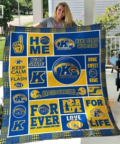 Kent State Golden Flashes V1 Quilt Blanket Bedding Set