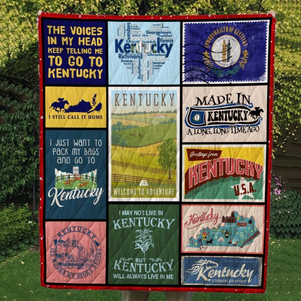 Kentucky Welcome To Adventure Personalized Quilt Blanket Bedding Set
