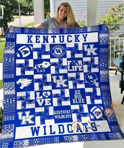 Kentucky Wildcats Quilt Blanket Bedding Set With Pilliwcase Option Ver8