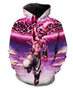 Kid Buu Destruction Dragon Ball Hoodie 3D
