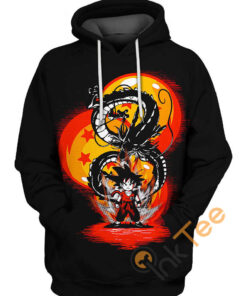 Kid Goku And Shenron Hoodie 3D