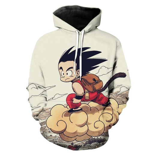 Kid goku on nimbus hoodie Clearance