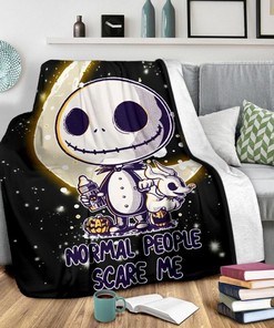 Kid Jack Skellington Fleece Blanket Gift For Fan, Quilt Blanket Bedding Set Gift 182