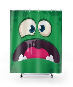 Kids Monster Face Shower Curtain