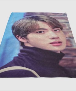 Kim Seokjin Sherpa Fleece Blanket Gifts for Family, for Couple