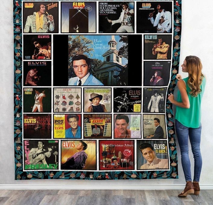 King Elvis Presley Albums Quilt Blanket Bedding Set