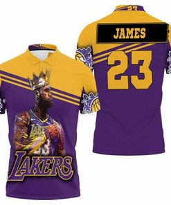 King Lebron James 23 Los Angeles Lakers Nba Western Conference 3D All Over Print Polo Shirt