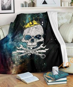 King Mechanic Sherpa Fleece Blanket Gifts for Family, for Couple