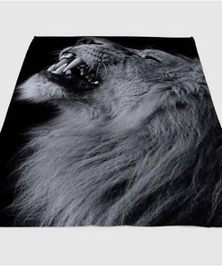 King Of Lion Sherpa Fleece Blanket Gifts for Family, for Couple