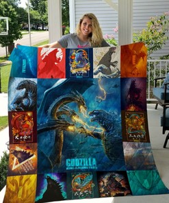 King Of The Monsters Godzilla Quilt Blanket Bedding Set