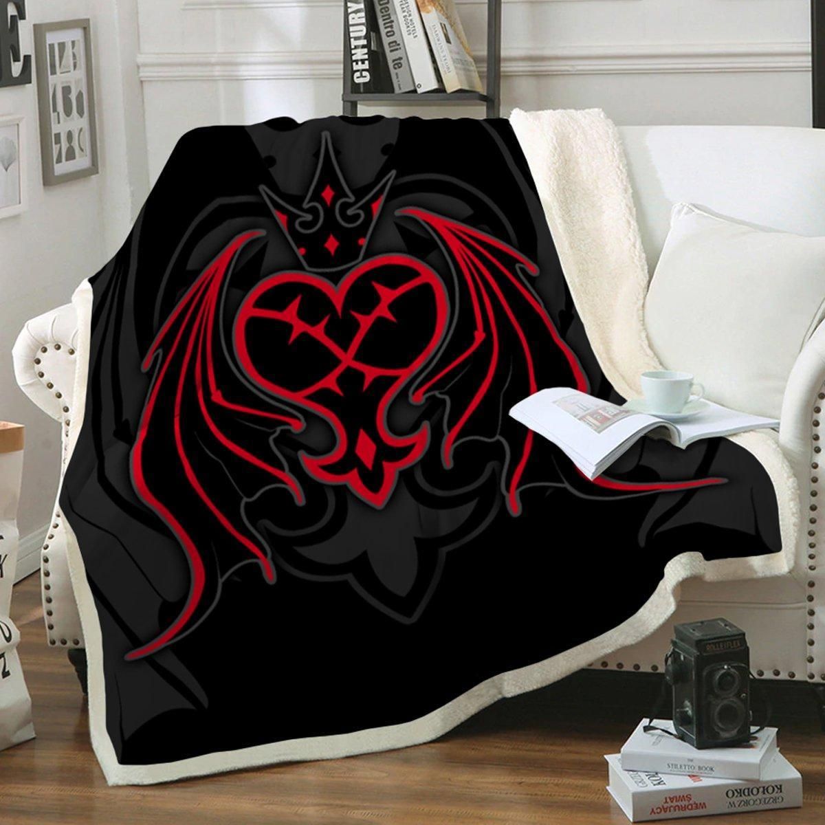 Kingdom Hearts Heartless Fleece Blanket for Home Décor
