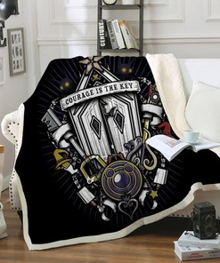Kingdom Hearts Key Fleece Blanket for Home Décor