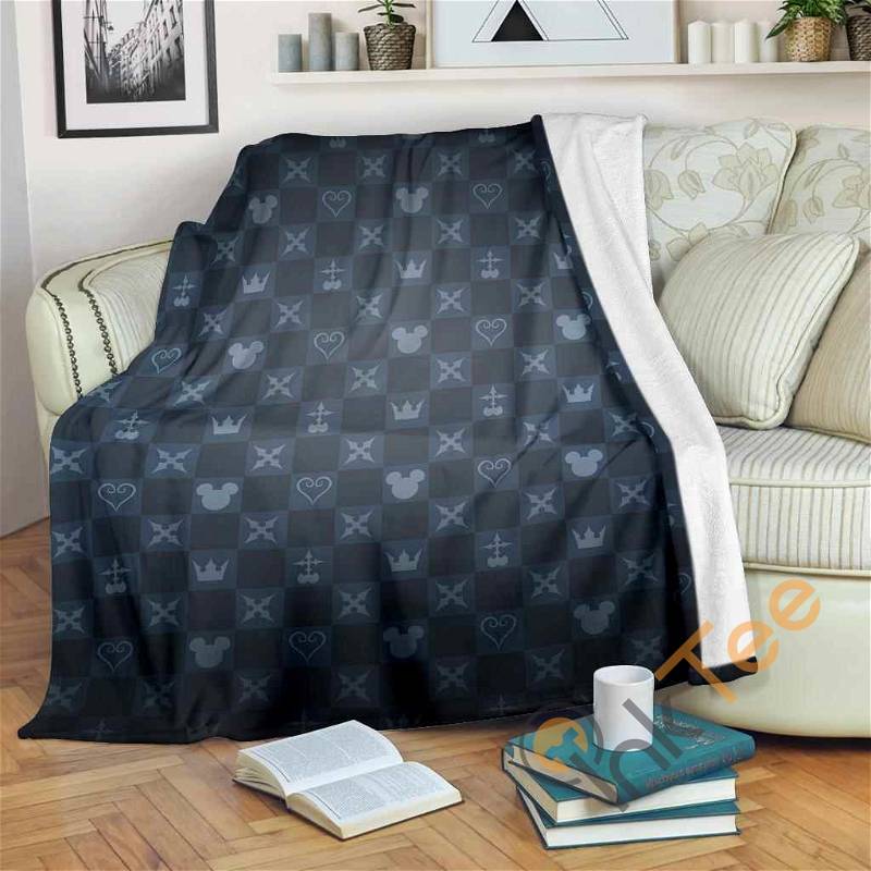 Kingdom Hearts Sherpa Fleece Blanket Gifts for Family, for Couple
