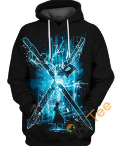 Kirito Two Swords Storm Hoodie 3D