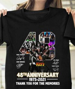 Kiss 48Th Anniversary Members Paint Faces Band T-Shirt