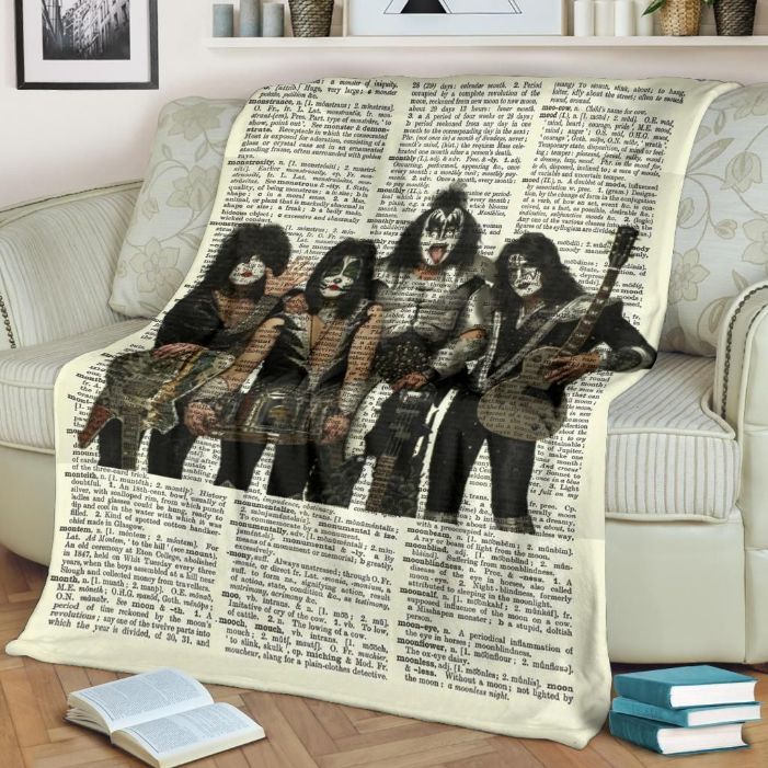 Kiss Band Best Seller Fleece Blanket Gift For Fan, Premium Comfy Sofa Throw Blanket Gift