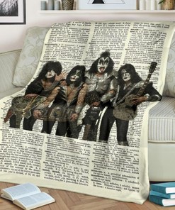 Kiss Band Best Seller Fleece Blanket Gift For Fan, Quilt Blanket Bedding Set Gift