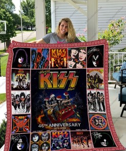 Kiss Christmas Merry Kiss-mas th Anniversary Quilt Blanket Bedding Set