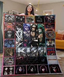 Kiss Music Band Quilt Blanket Bedding Set, Kiss Music Band Album Collage Gift For Fan, Kiss Music Band Album Collage Quilt Blanket Bedding Set