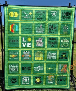 Kiss My Ace Tennis Quilt Blanket Bedding Set