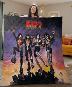 Kiss Quilt Blanket Bedding Set For Fan, Kiss Band Album Collage Duvet Quilt Blanket Bedding Set Bedding Set Quilt Blanket Bedding Set