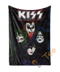Kiss Rock Band Sherpa Fleece Blanket Gifts for Family, for Couple
