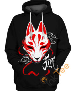 Kitsune Mask Hoodie 3D