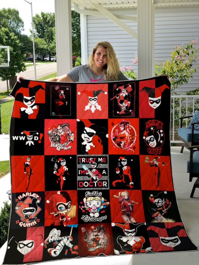 Kitty Harley Quinn For Fans Quilt Blanket Bedding Set
