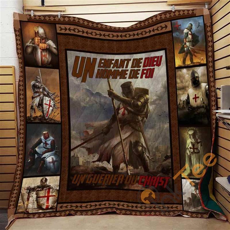 Knight Templar Christ French Quilt Blanket Bedding Set