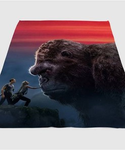 Kong Skull Island Character Sherpa Fleece Blanket Gifts for Family, for Couple