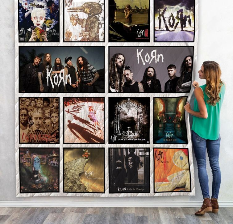 Korn Albums For Fans Rock Music Quilt Blanket Bedding Set