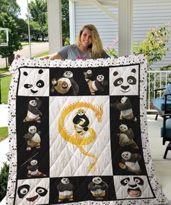 Kung Fu Panda Cute Quilt Blanket Bedding Set for Home Décor
