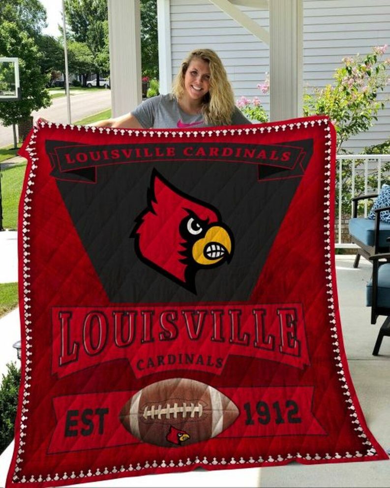 L Team Ncaa Louisville Cardinals Collection Combine Quilt Blanket Bedding Set