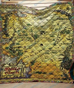 LOTR Map Quilt Blanket Bedding Set for Home Décor