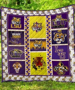 LSU Frame Ncaa Lsu Tigers Green Collection Quilt Blanket Bedding Set